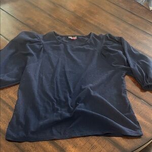 Vince Camuto Navy Knit Blouse